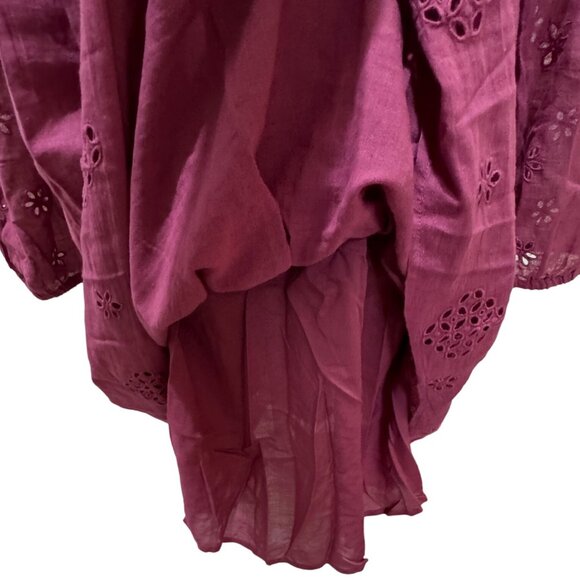 Sundance Chantae Eyelet Dress Womens S Raspberry Pink Purple Pintuck Lace Alabas - Picture 10 of 16